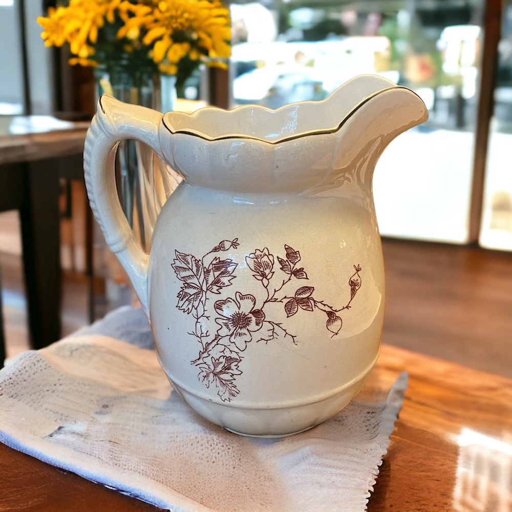 Antique transferware pitcher - Picture 3 of 7